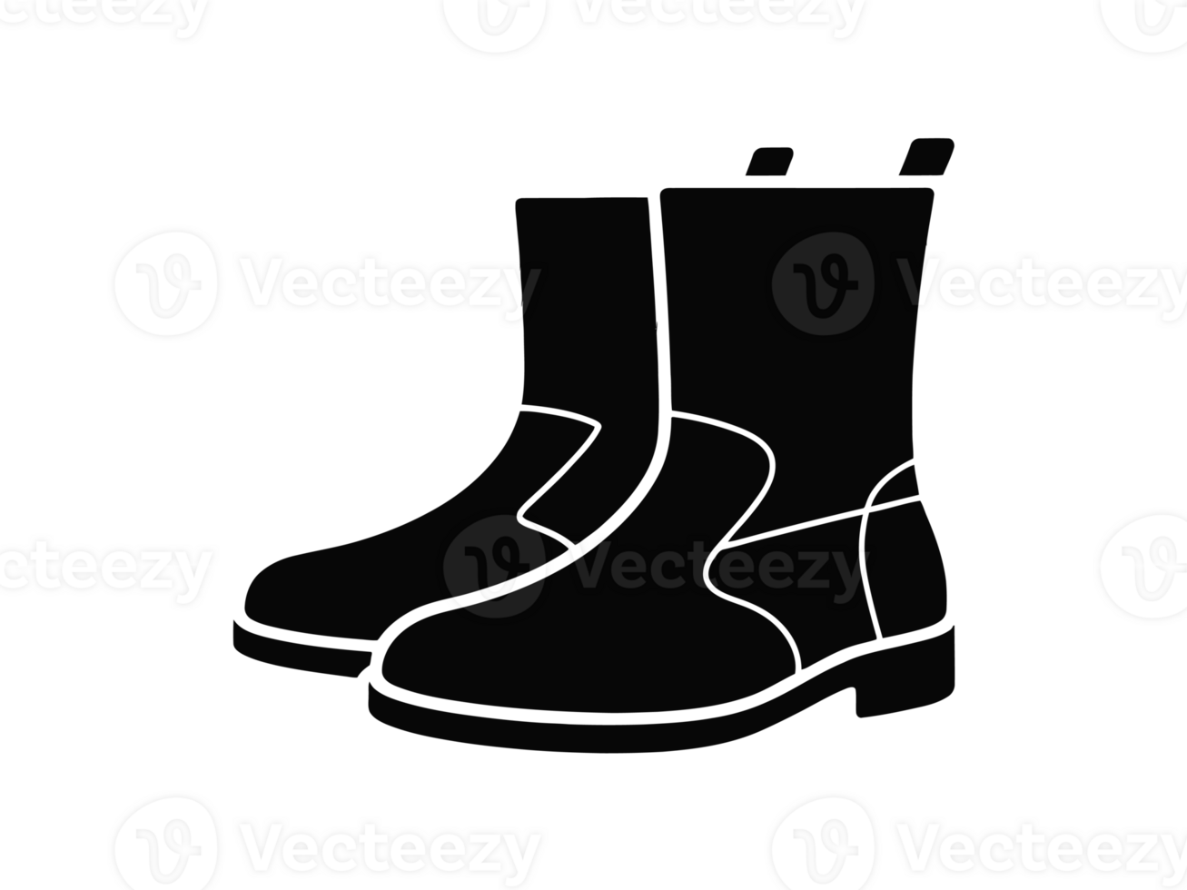 A pair of black boots cutouts png