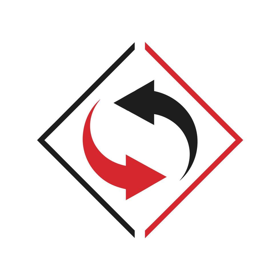 Dynamic Red and Black Arrows Design vector