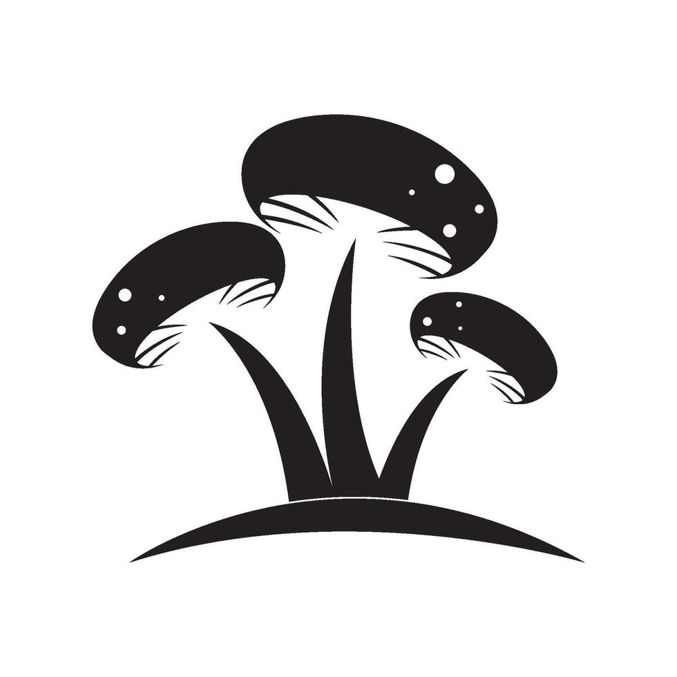 mushroom illustration logo vector