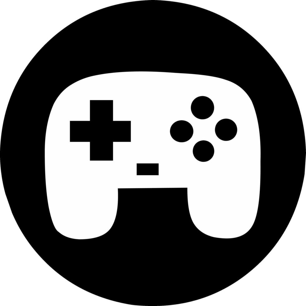 game console joystick controller icon logo symbol black backgrouns. Perfect for esport competition. vector