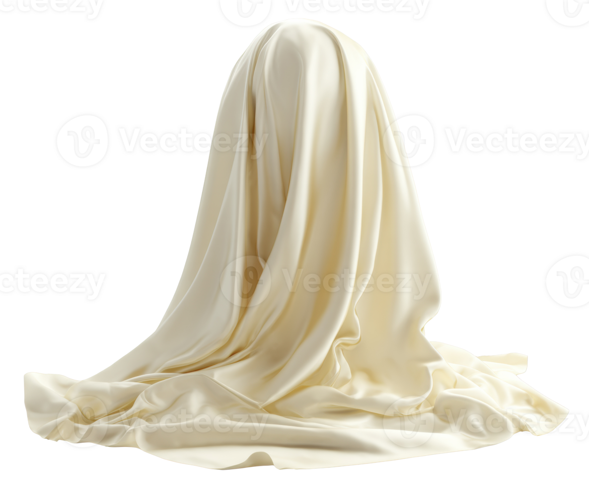 Elegant draped fabric with smooth texture for design projects png