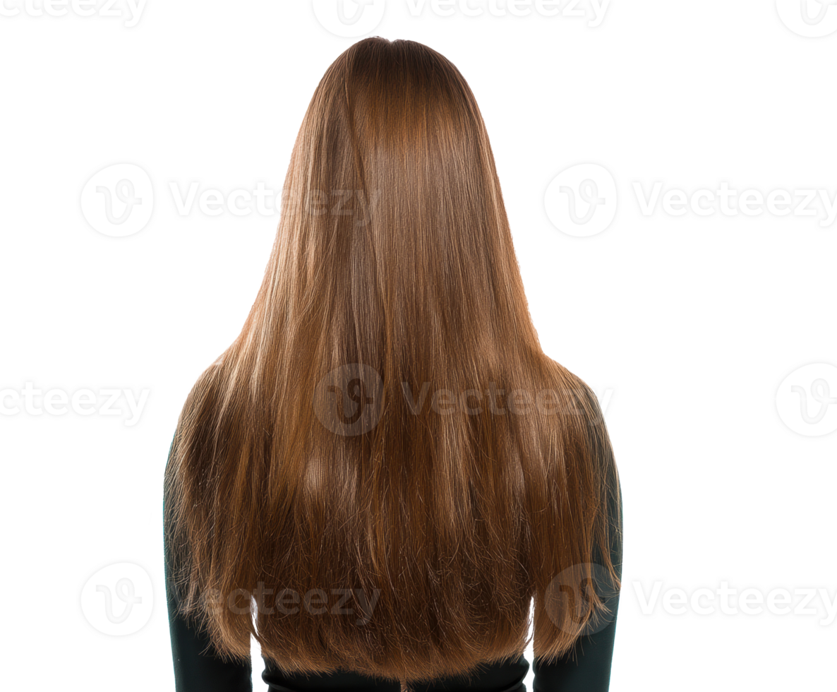 Long shiny hair of a woman with healthy texture and smooth finish png