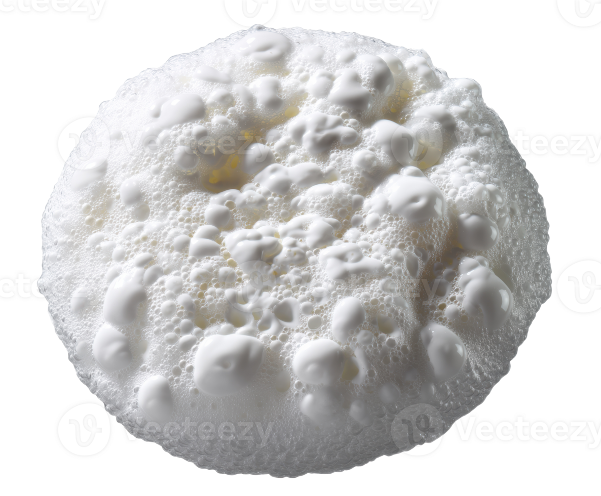 Creamy froth on beverage surface for smooth texture experience png