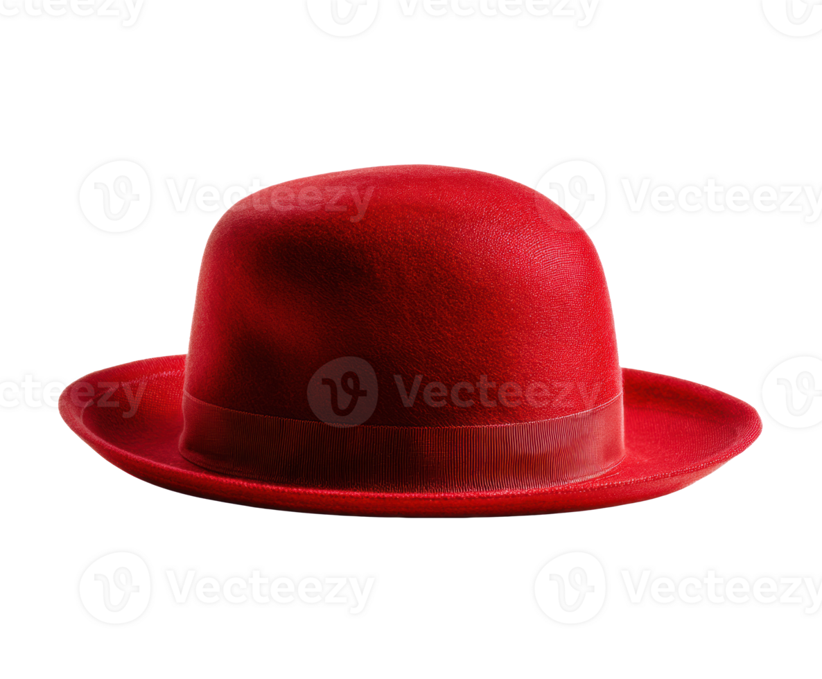 Classic red felt hat for stylish attire and accessories needs png