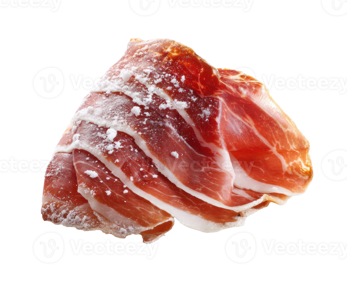 Delicious cured ham slice for gourmet dishes and charcuterie boards png