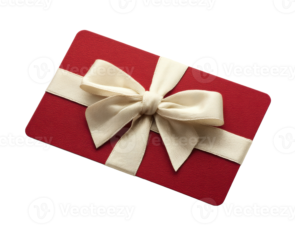 Gift card with elegant ribbon decoration for special occasions png