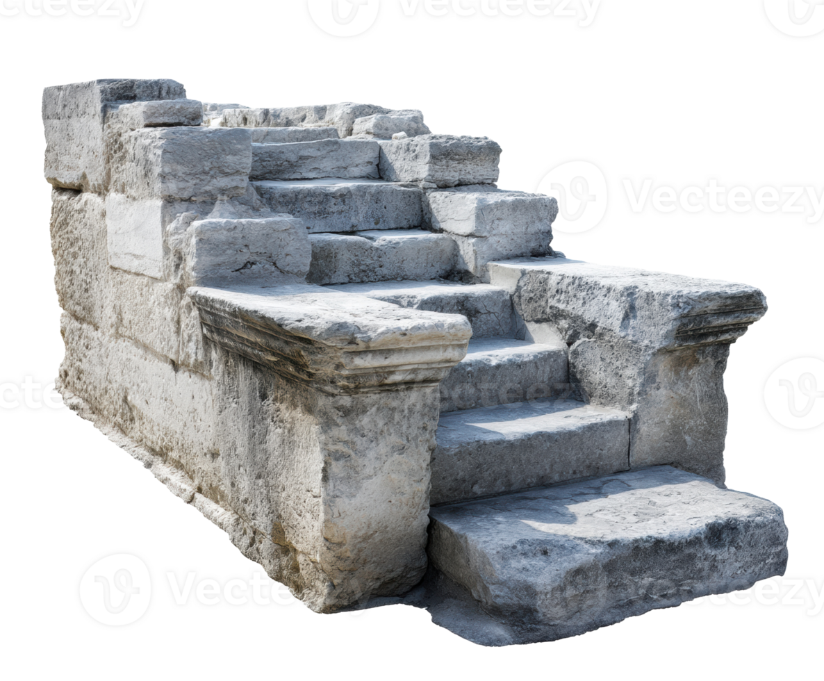 Ancient stone stairs leading to historical site in sunlight png