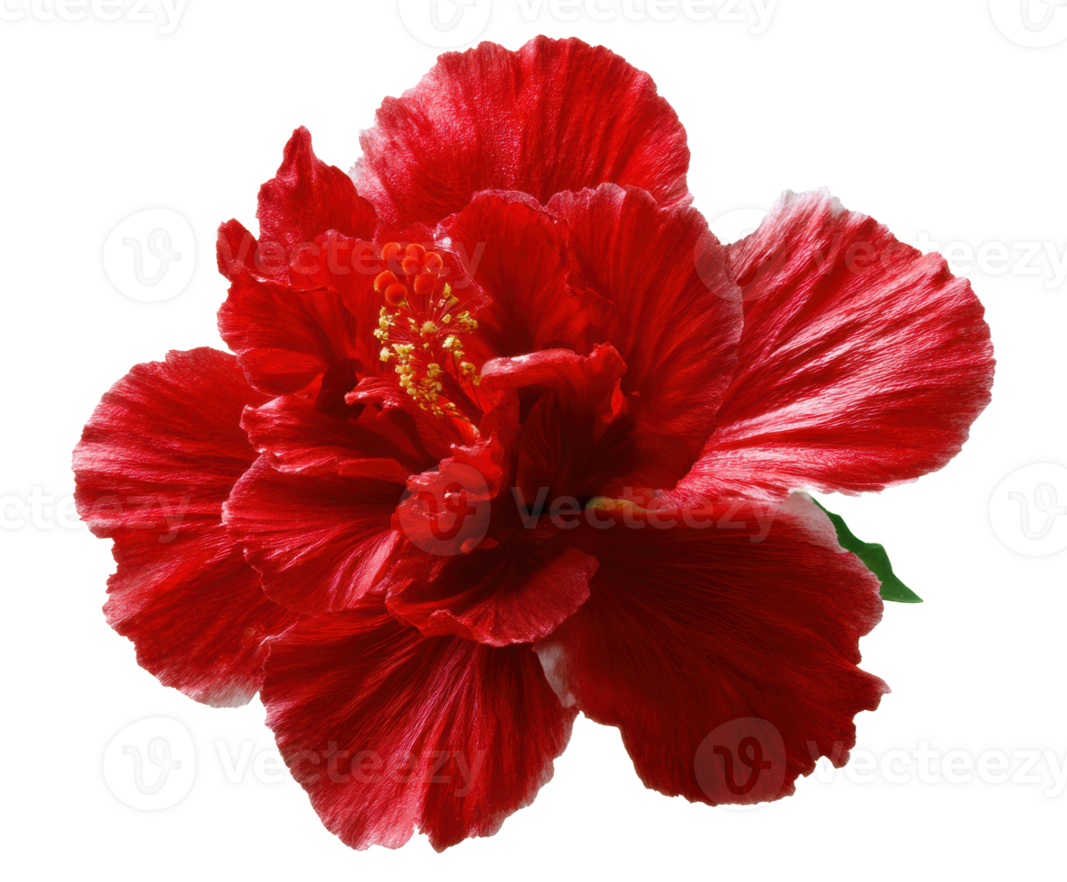 Red hibiscus flower blooming in vibrant natural beauty for decor png