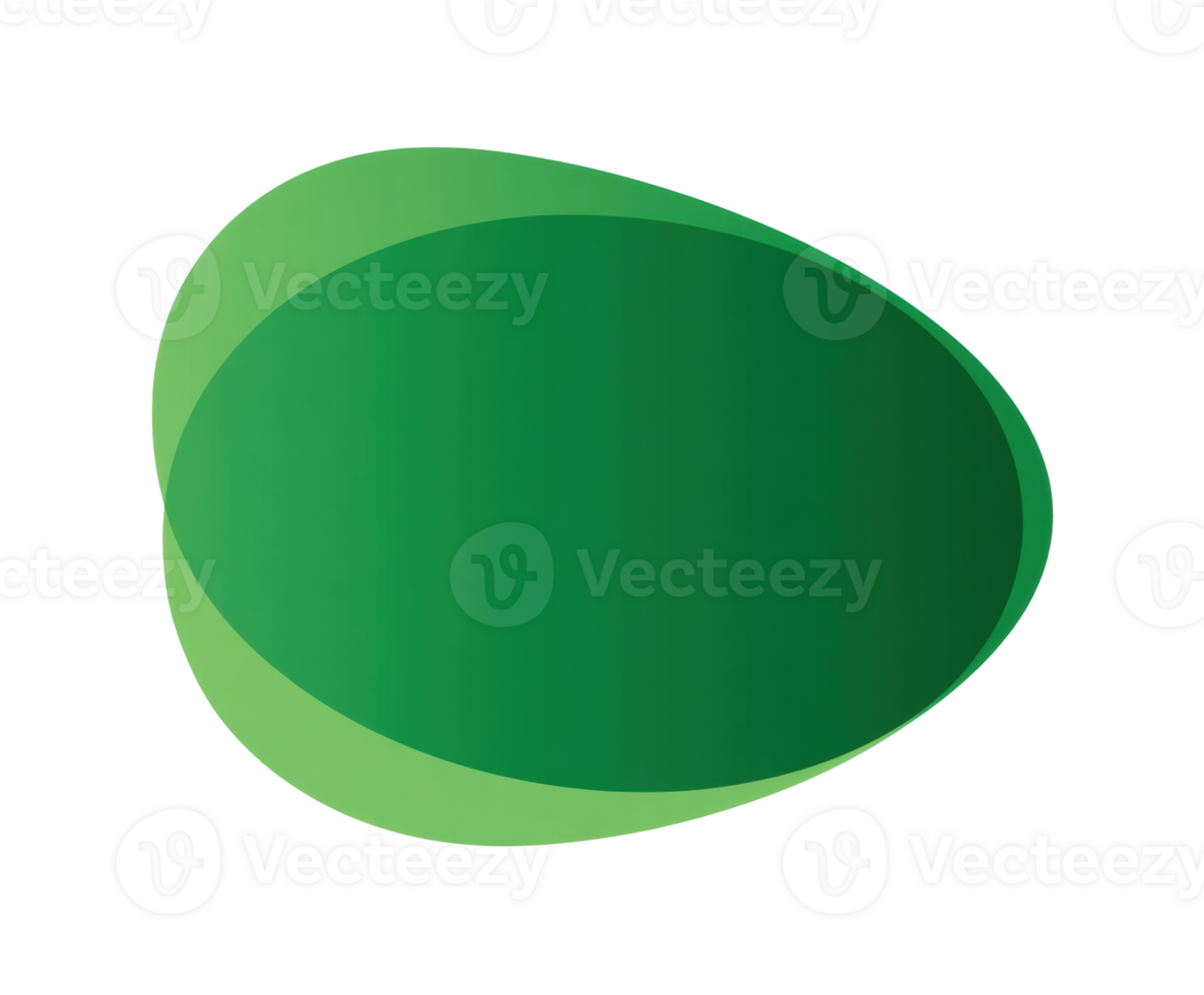 Green abstract design with overlapping shapes for creative projects png