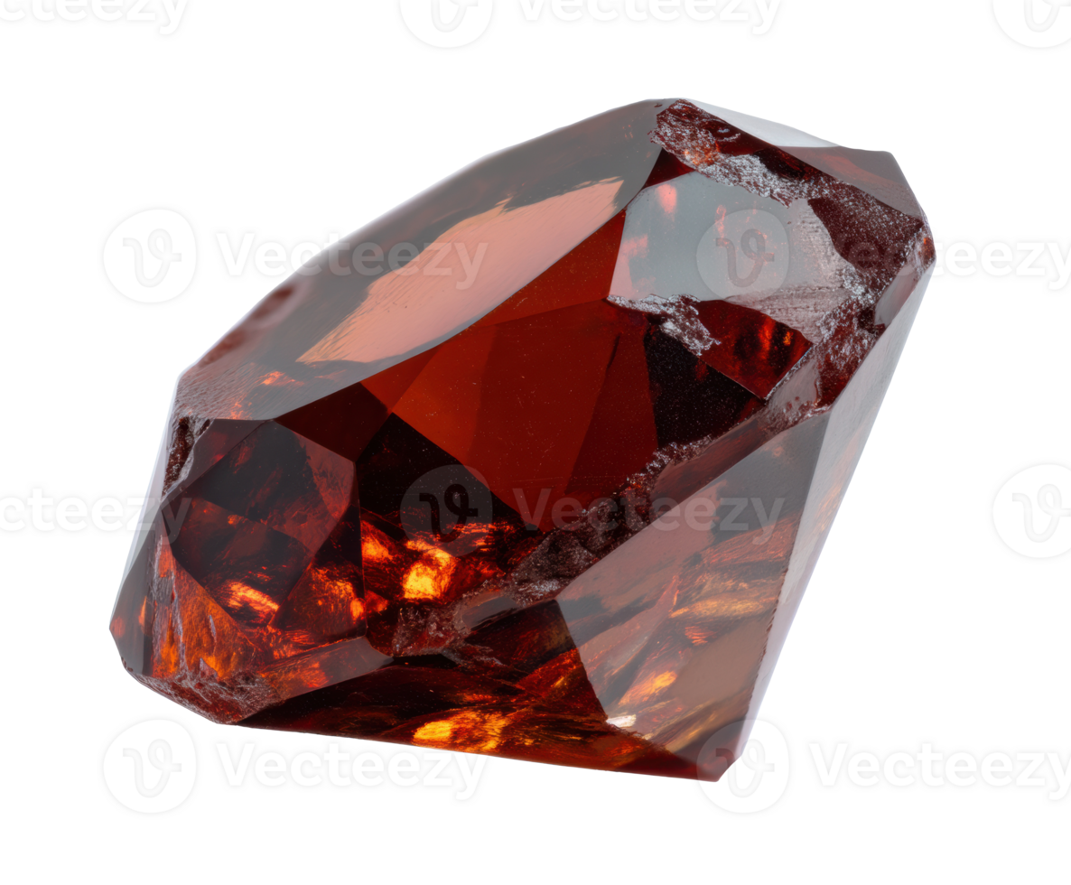 Vibrant red garnet crystal showcasing natural beauty and brilliance png