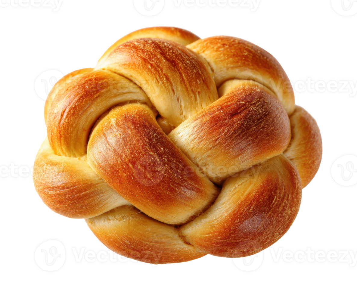 Freshly baked braided bread for special occasions png