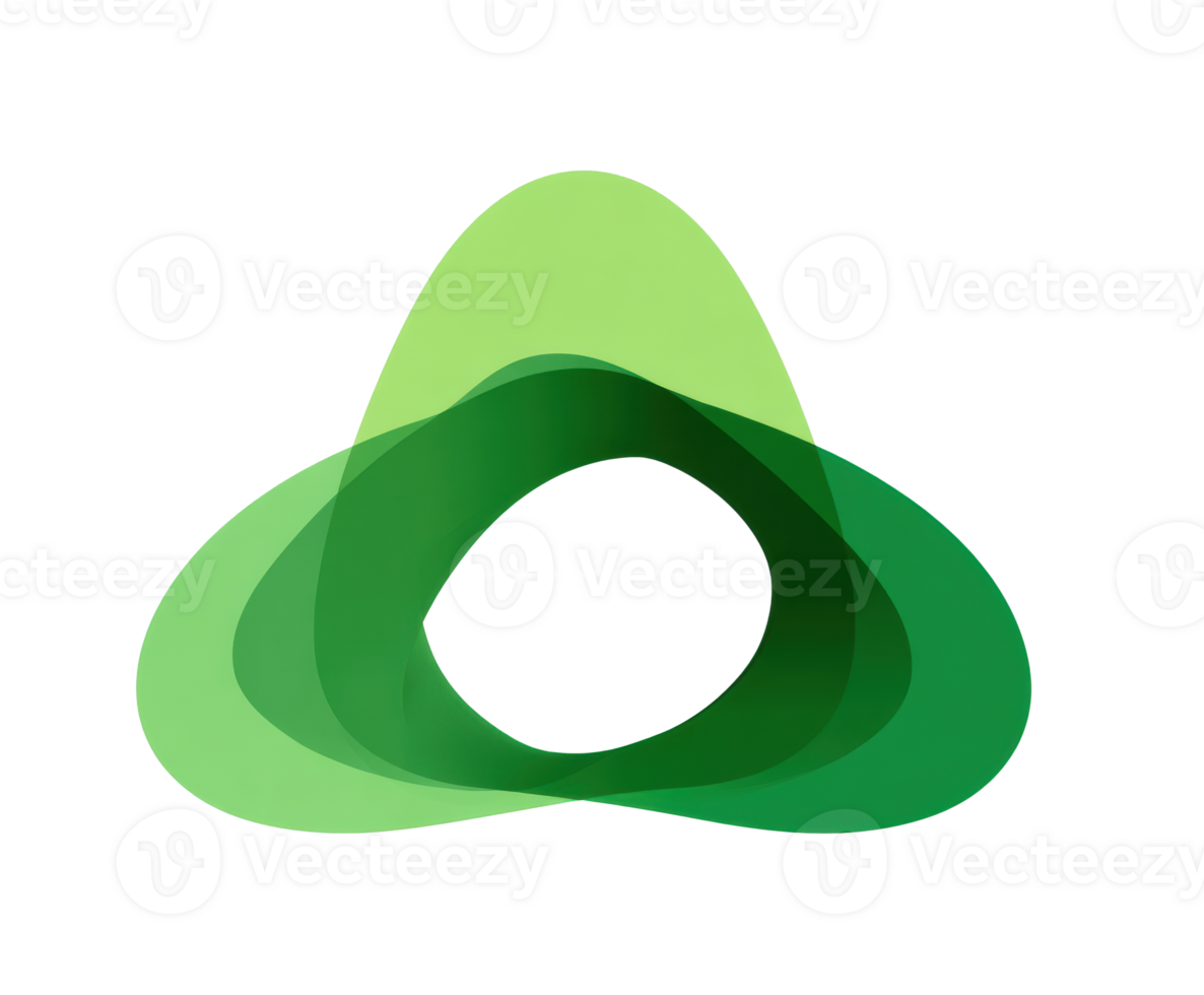 Abstract green overlapping shapes for modern design applications png