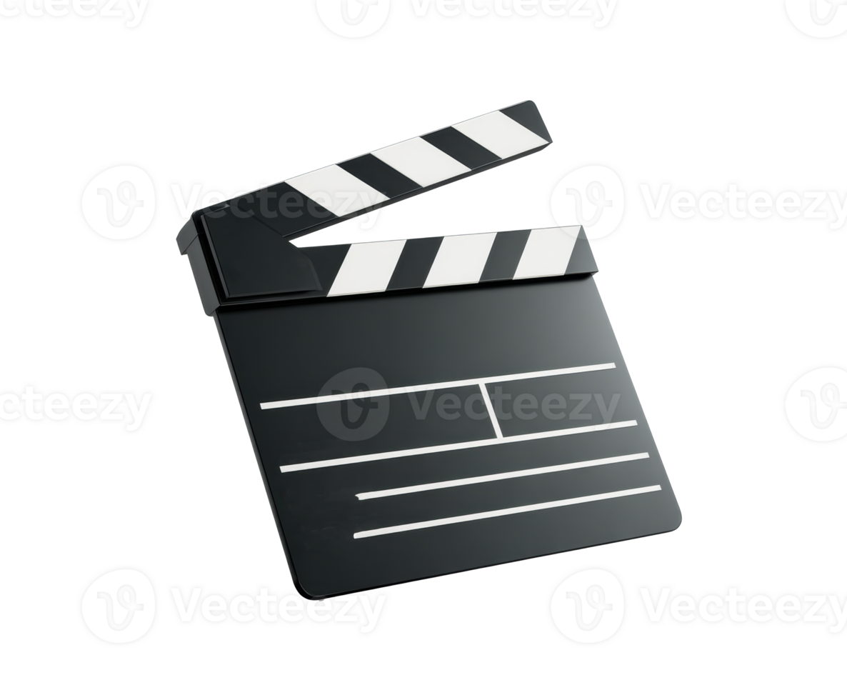 Clapperboard for film production and movie making activities png
