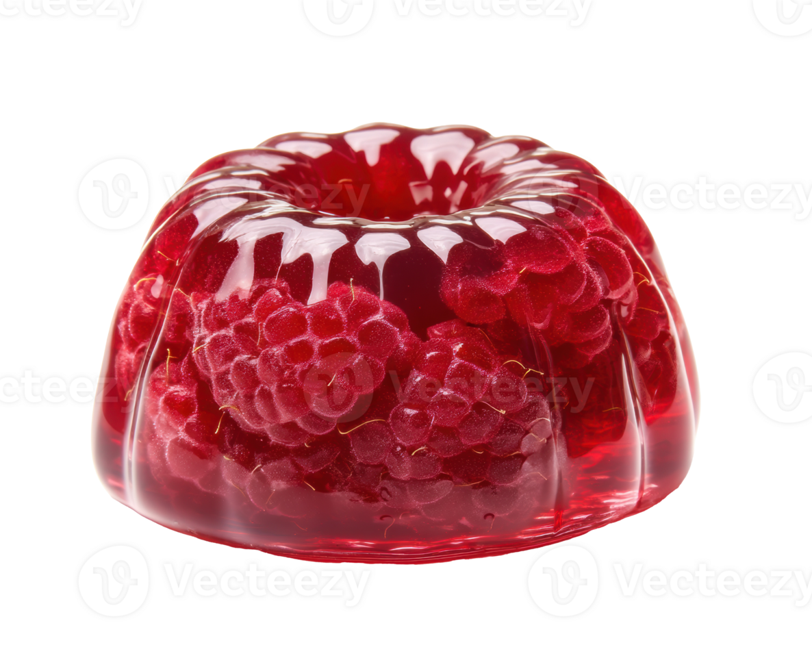 Delicious raspberry jelly dessert ready to serve for celebrations png