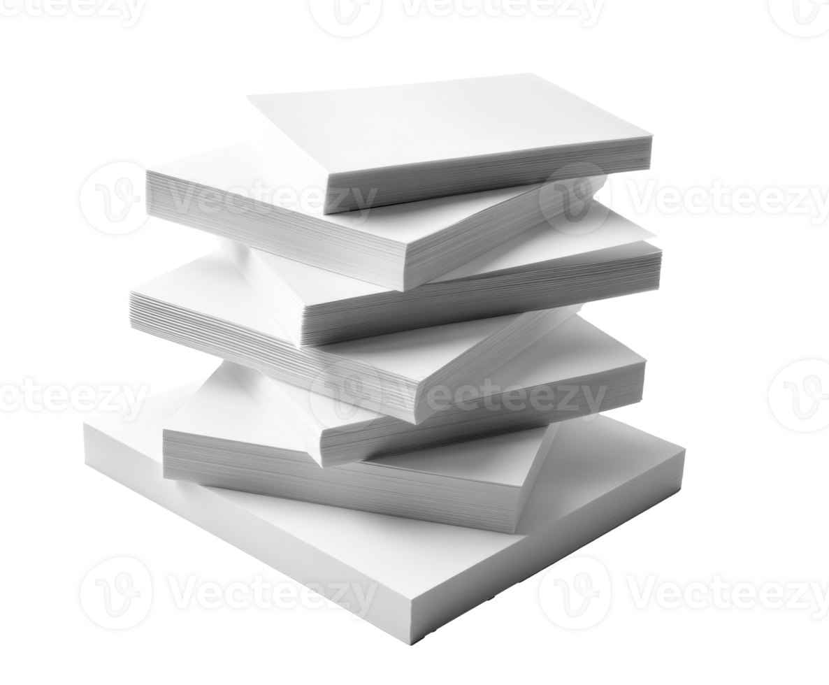 Stacked blank sheets of paper for creative projects and design needs png