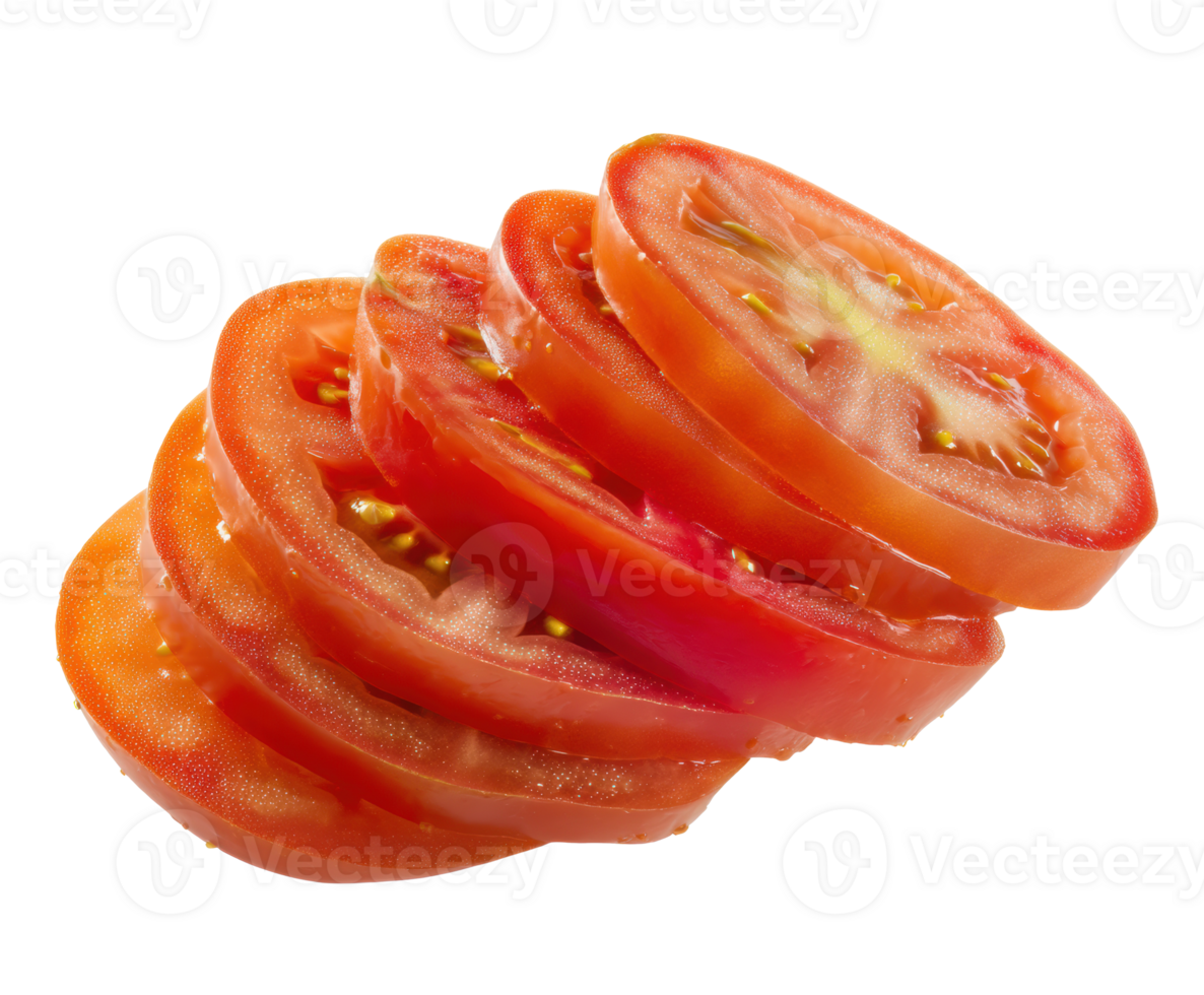 Fresh tomato slices for healthy meals and recipes png