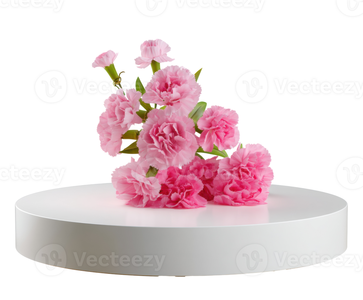 Pink carnations bouquet arrangement for home decor display png