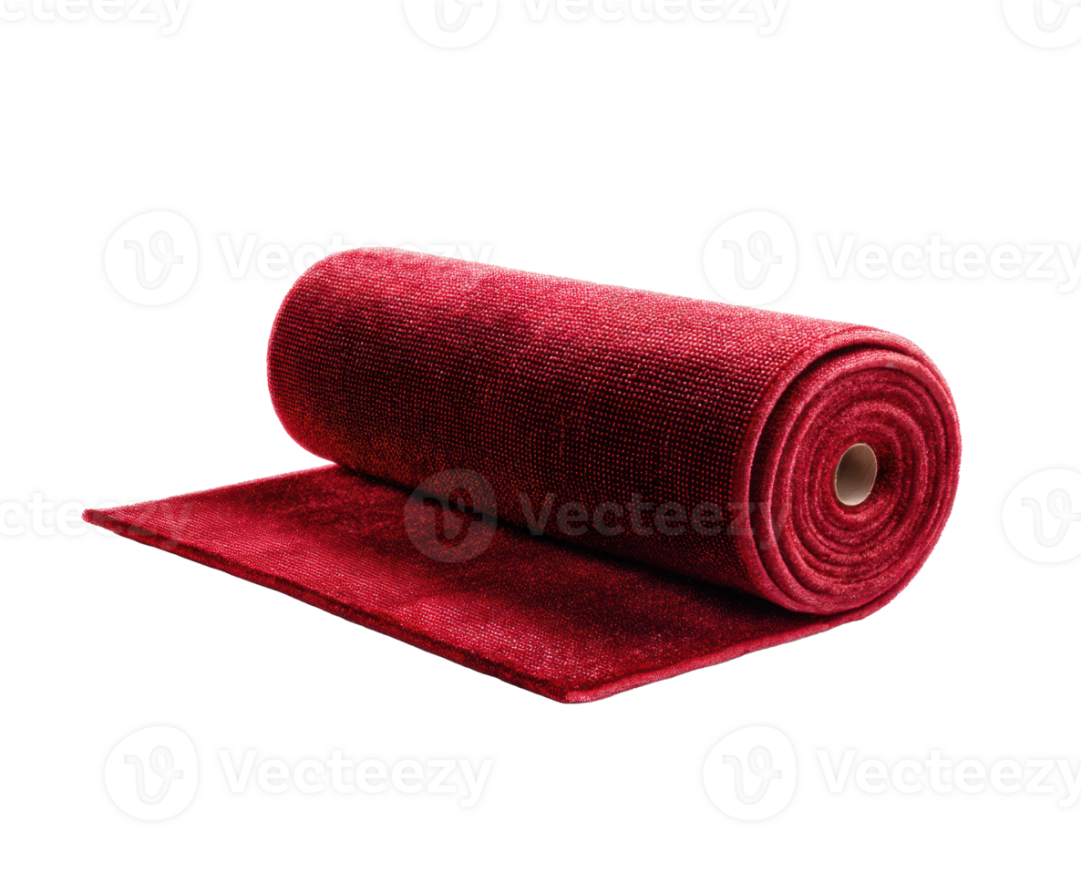 Luxurious red fabric roll for interior design and decoration purposes png
