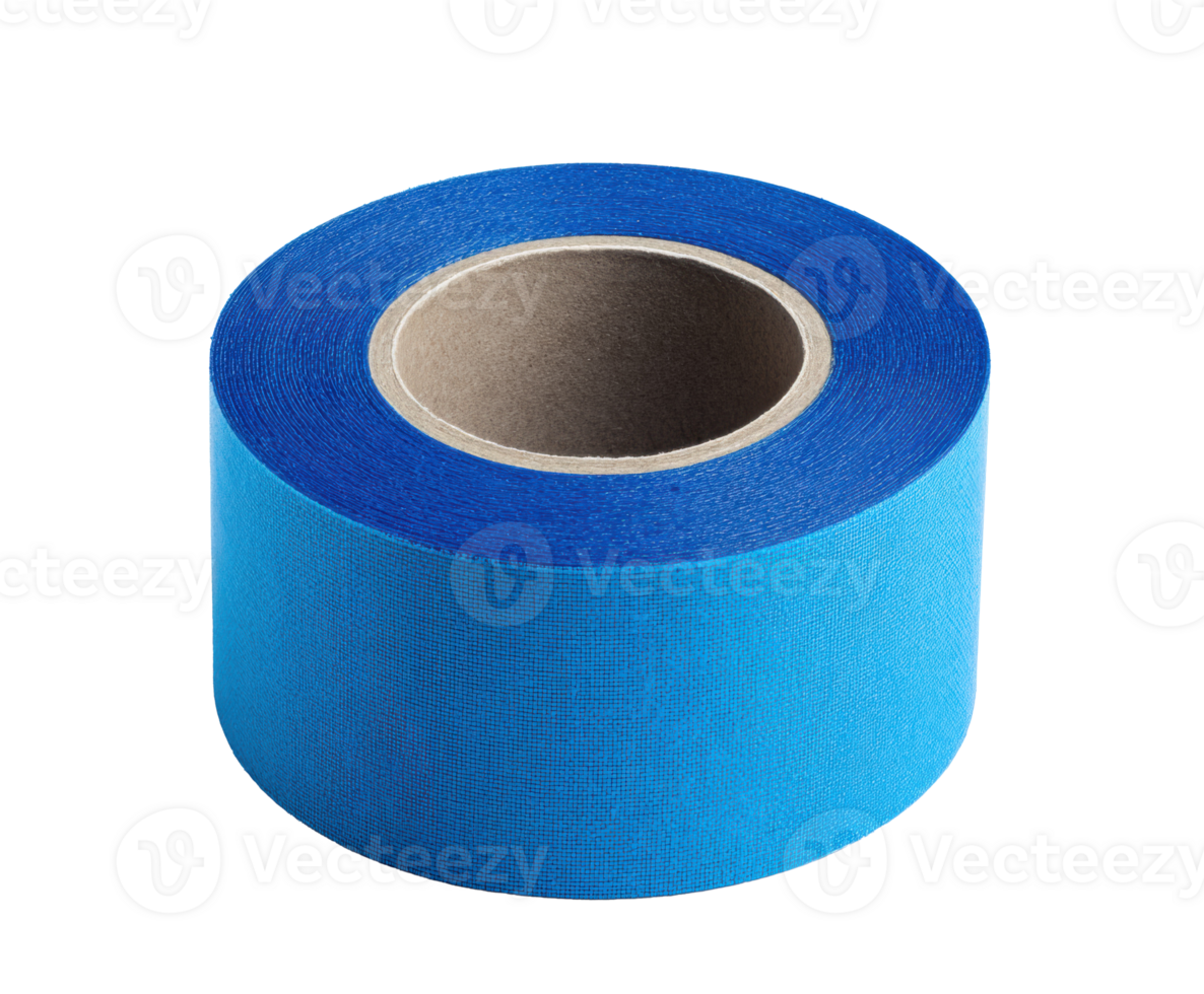 Bright blue masking tape roll for various applications in crafting png