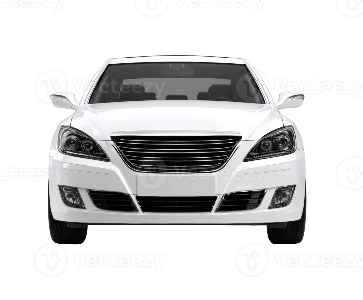 Modern luxury sedan with sleek design and powerful presence png