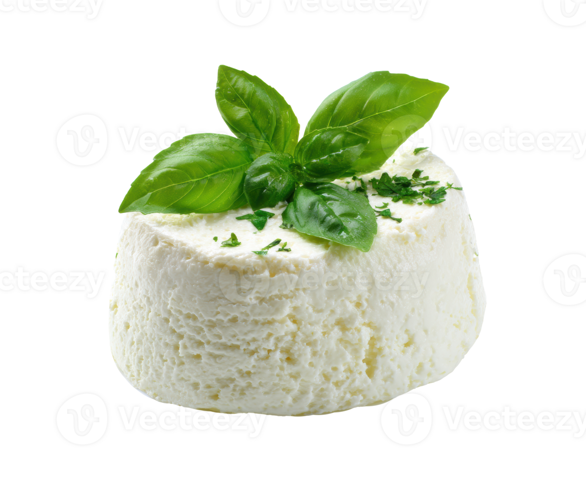 Creamy cheese with fresh basil for culinary delights and recipes png