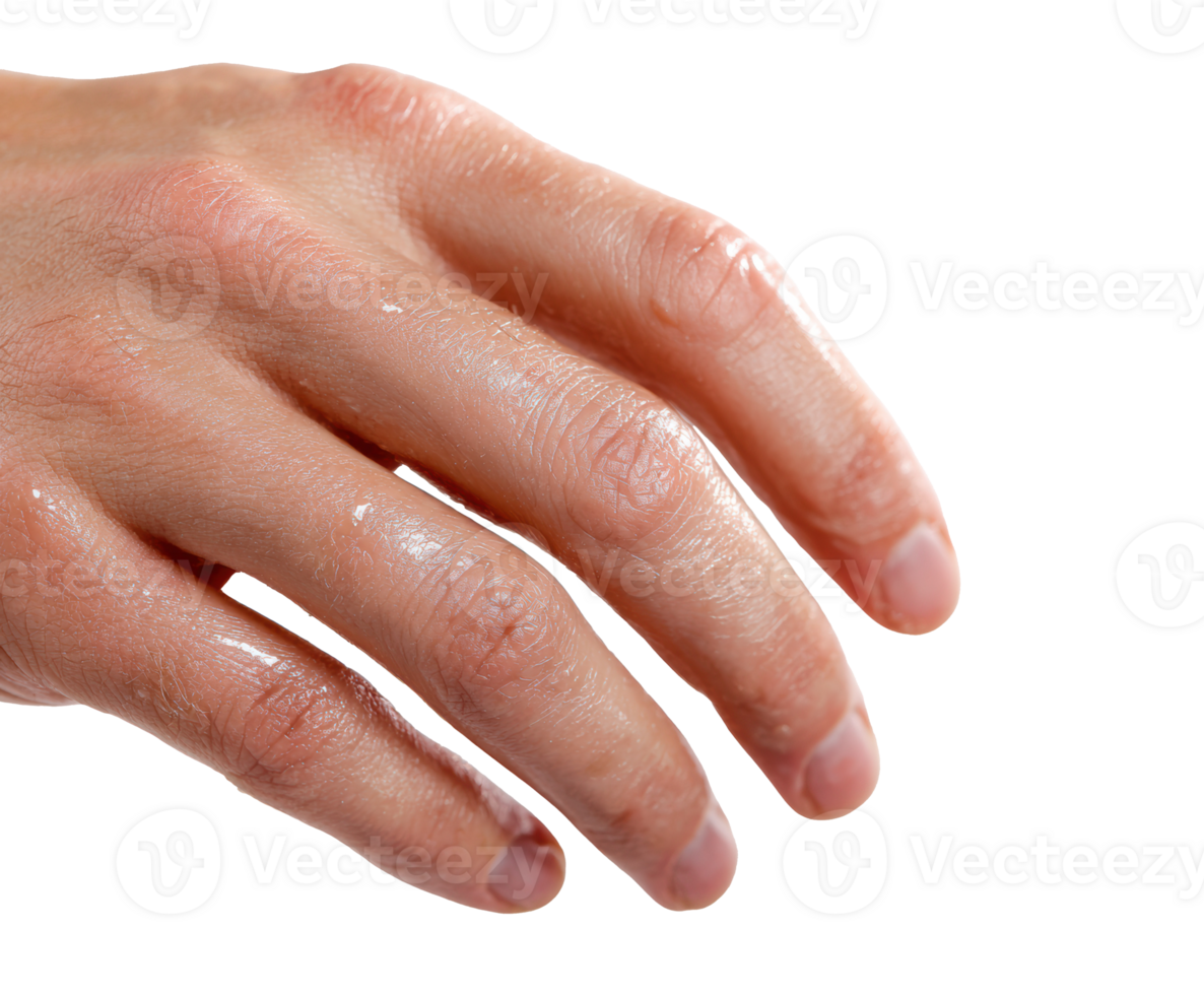 Human hand displaying natural texture and moisture for health concepts png