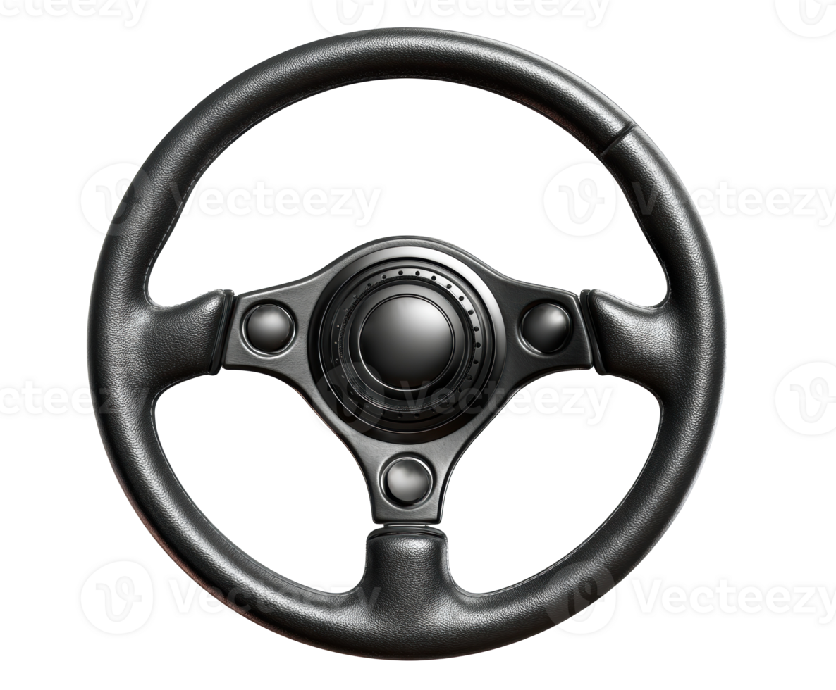 Car steering wheel for driving experience and automotive design png