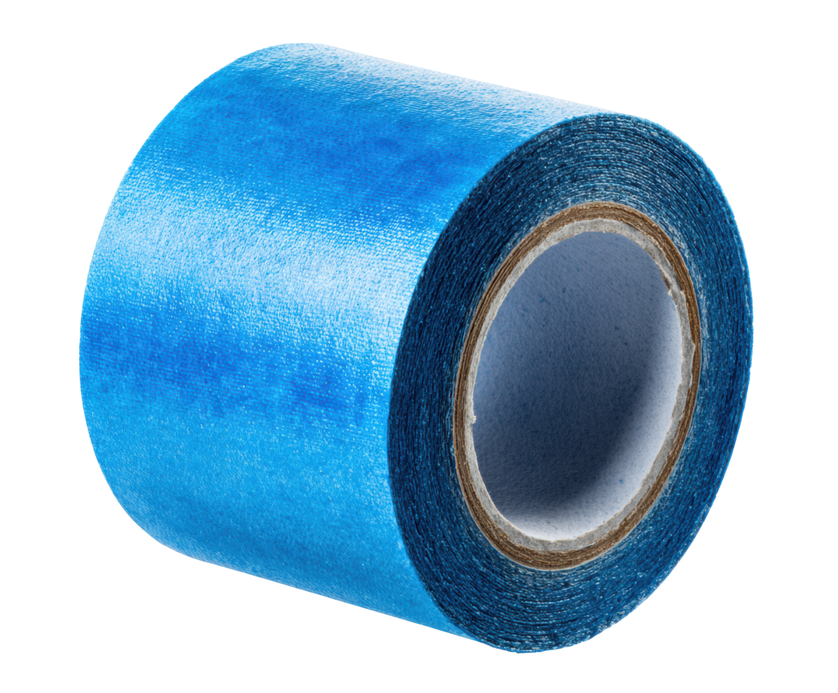 Bright blue masking tape for crafting and DIY projects png