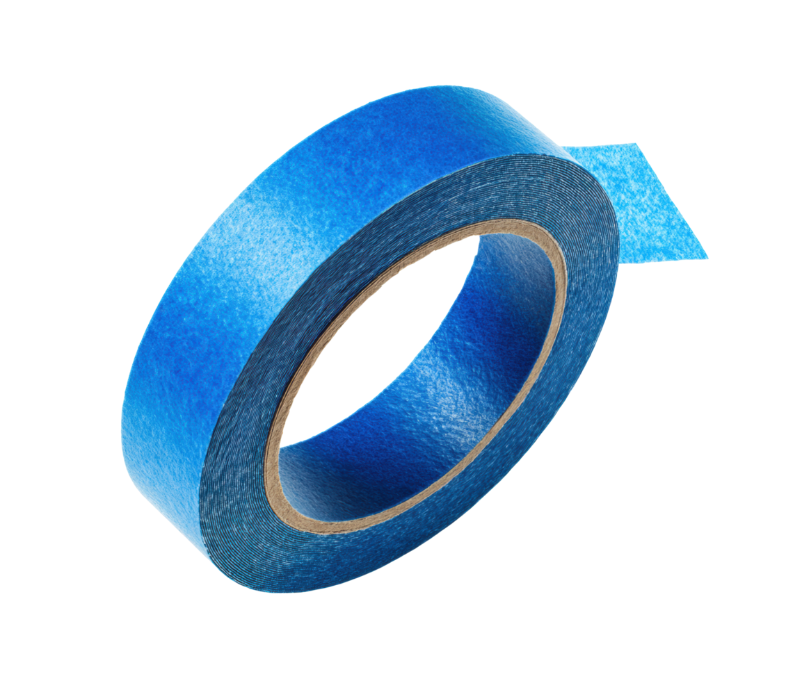 Blue painter's tape roll for creative projects and home improvement png