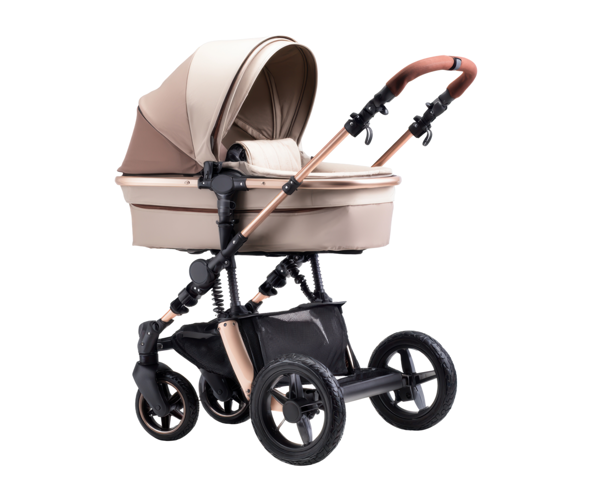 Modern baby stroller for comfortable walks with infants png
