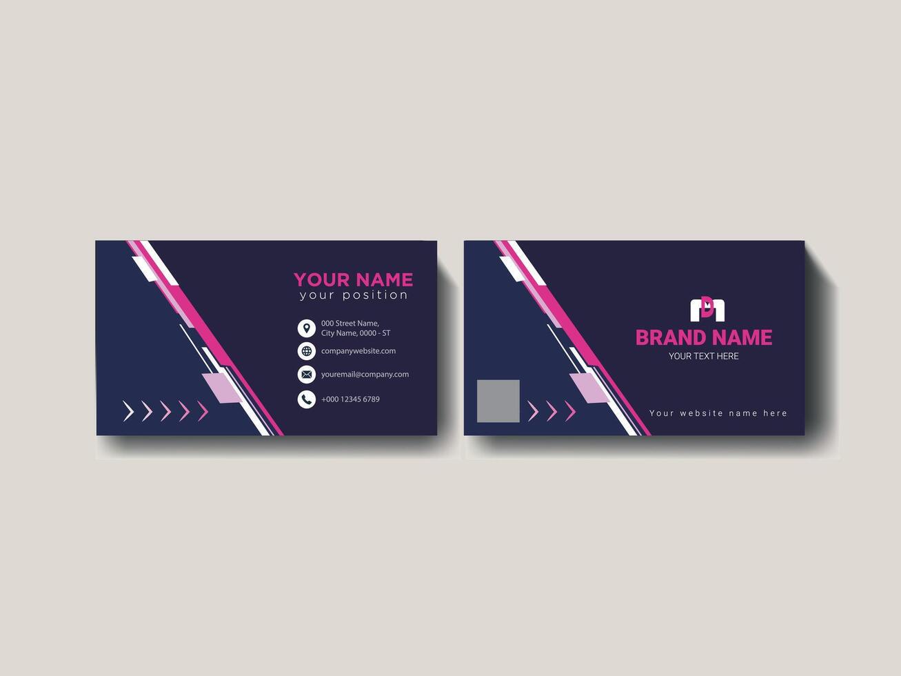 Modern business card design 545 vector