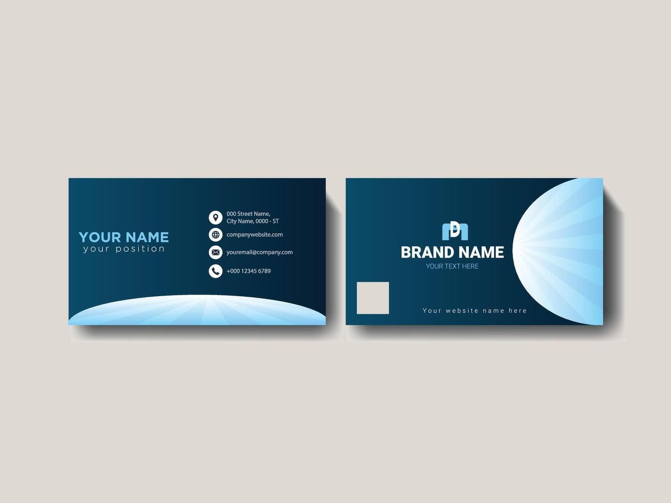 business card design stock illustration Pro design vector