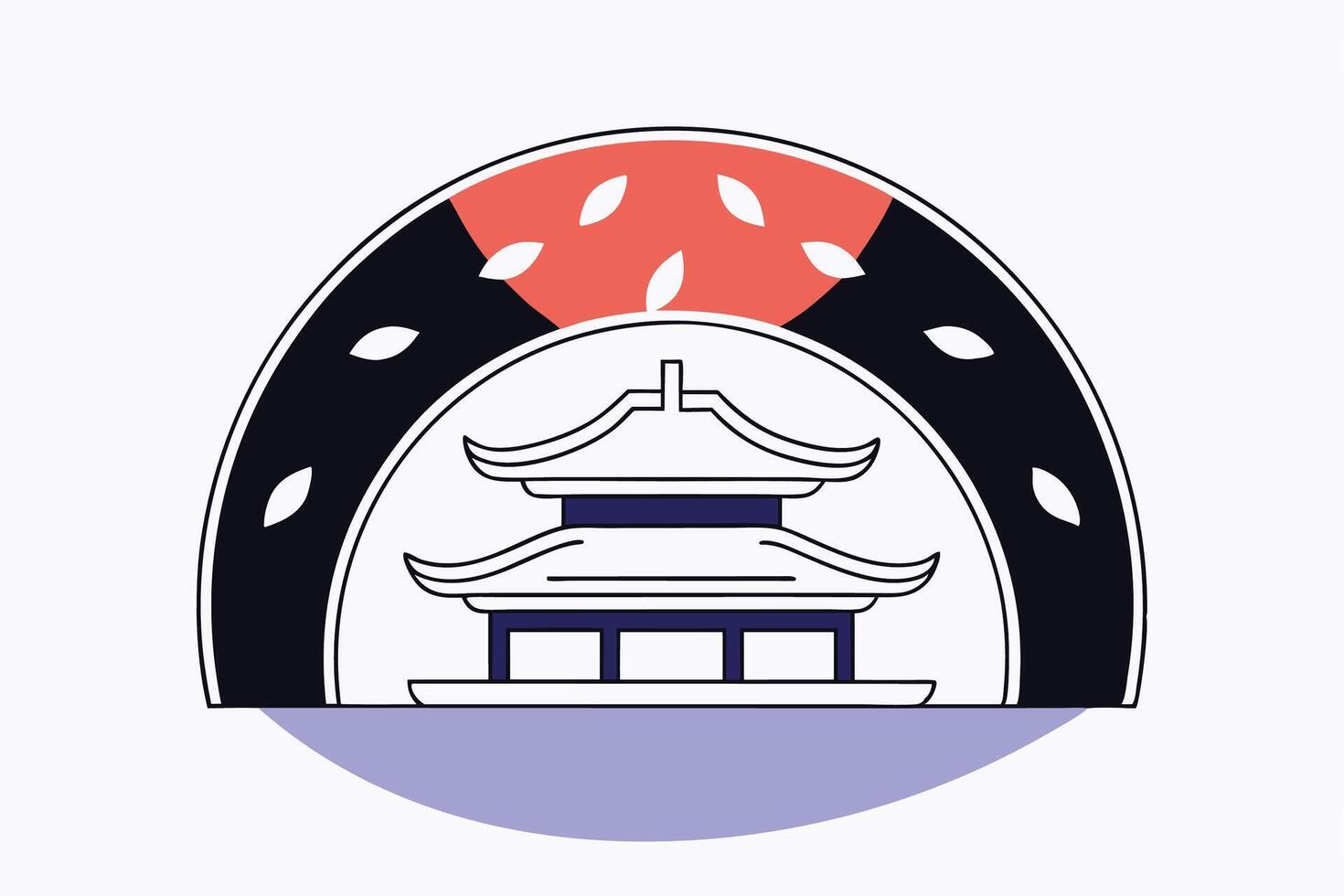 Sophisticated Branding Concept for a Gourmet Japanese Dining Establishment vector