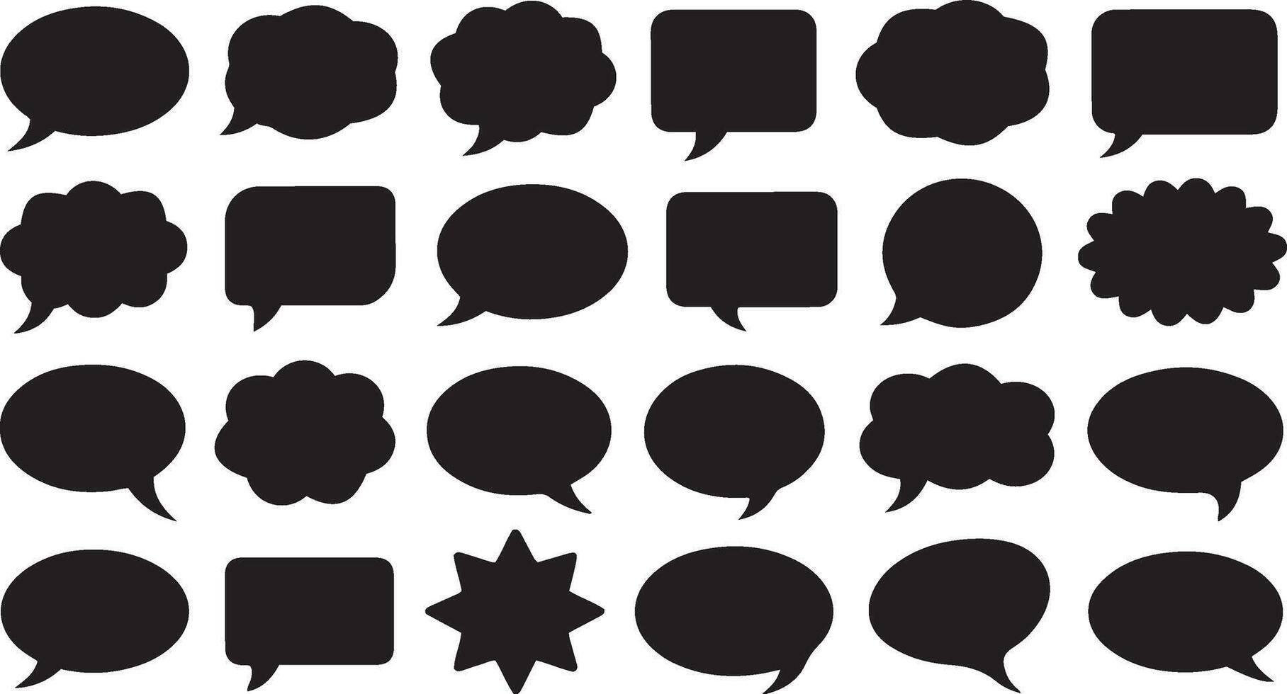 Clean speech bubbles in different styles including talking clouds and message boxes ideal for chat apps websites and conversation design use vector