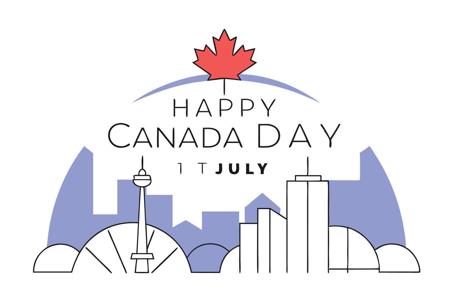 Patriotic Canada Day banner featuring iconic red maple leaf design ideal for celebrating July first with festive spirit and eye-catching visuals for your events vector