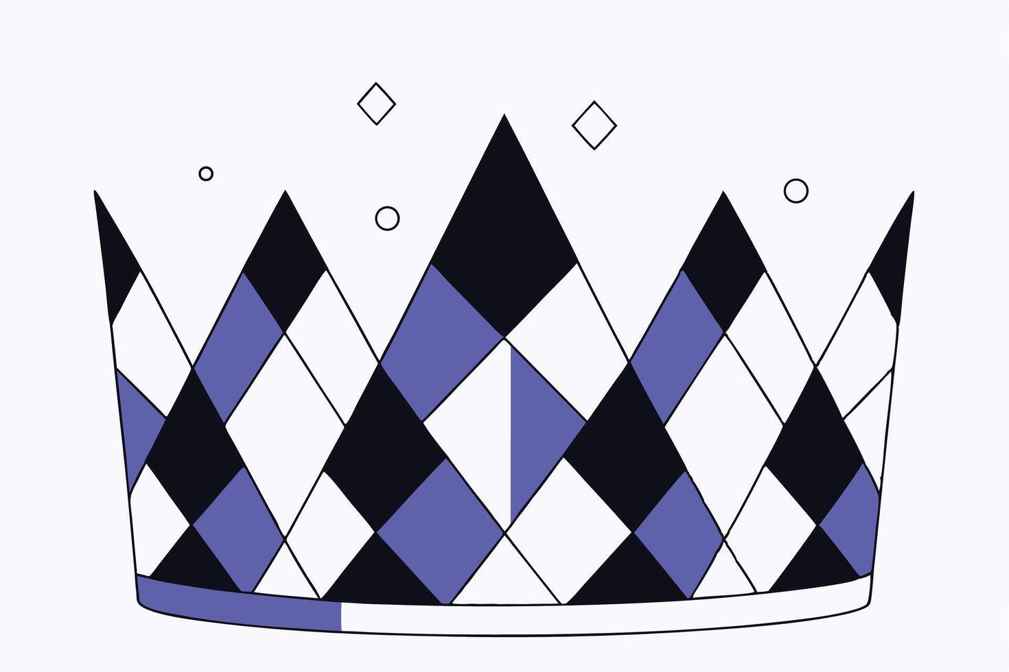Colorful Geometric Crown Abstract Geometric Design vector