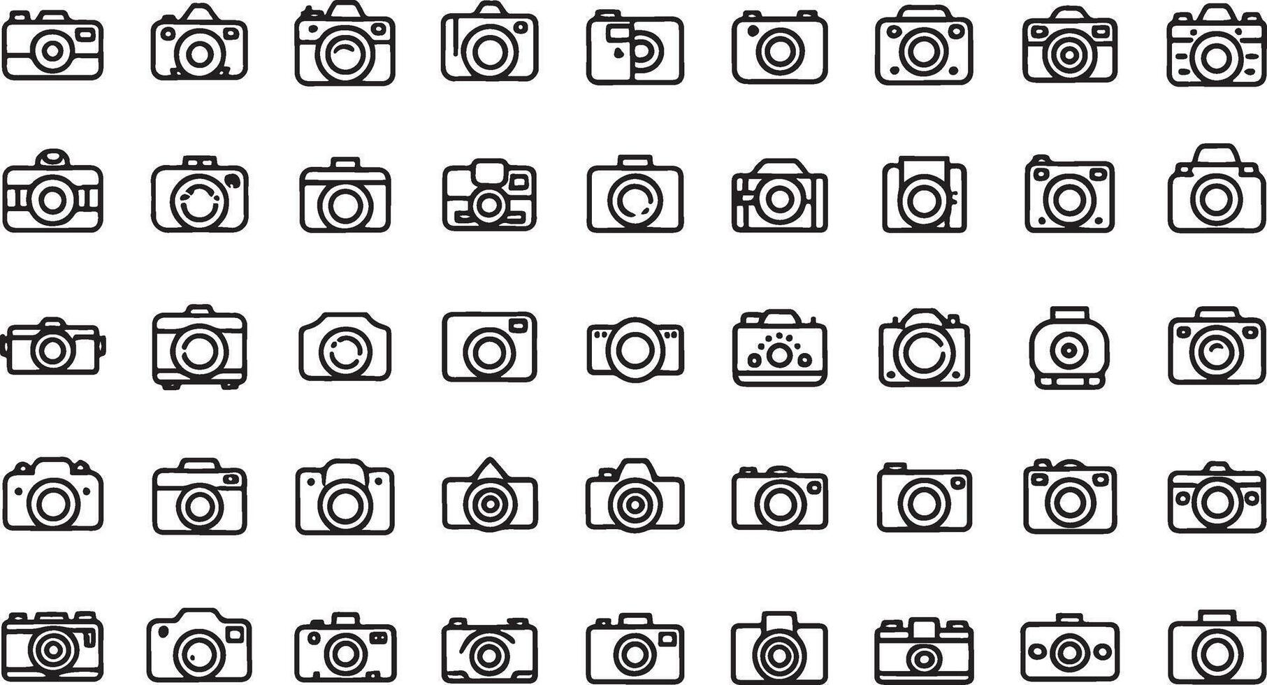 High quality photographic equipment icons a single detailed camera icon for design projects vector