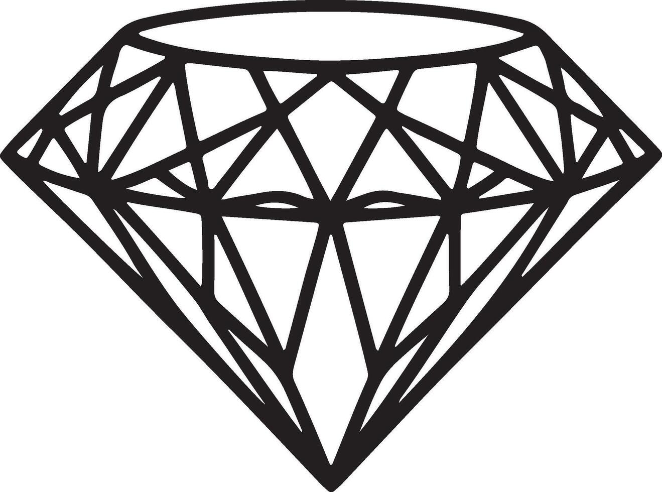 Geometric diamond design elegant sparkle illustration for luxury branding vector