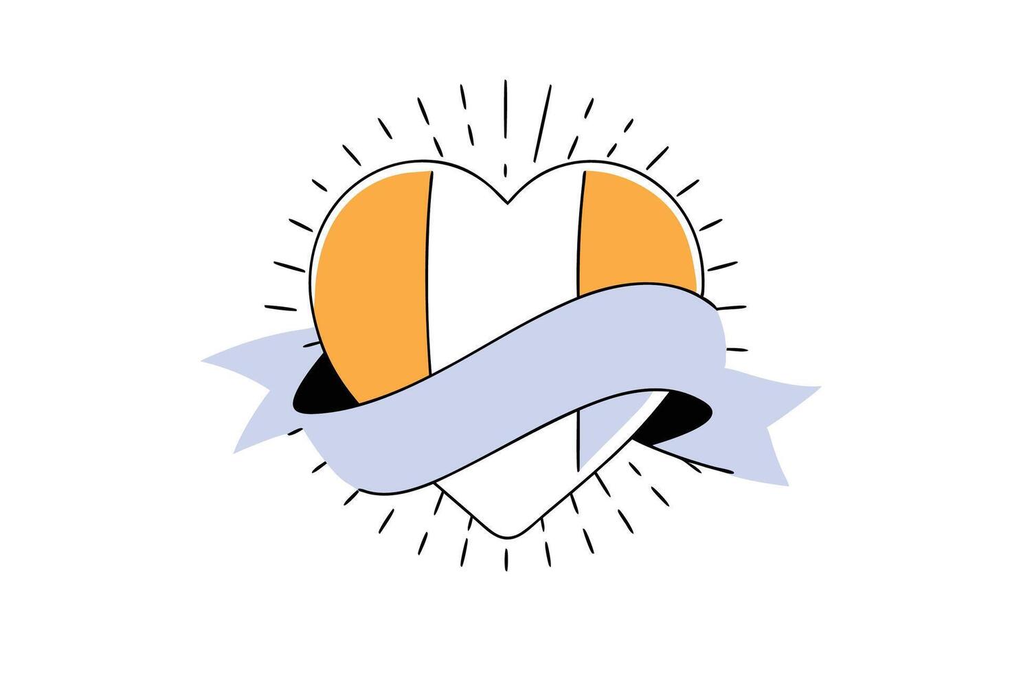 Celebrating Bastille Day with a heart shaped badge featuring the French flag symbolizing liberty equality and fraternity in a patriotic design vector