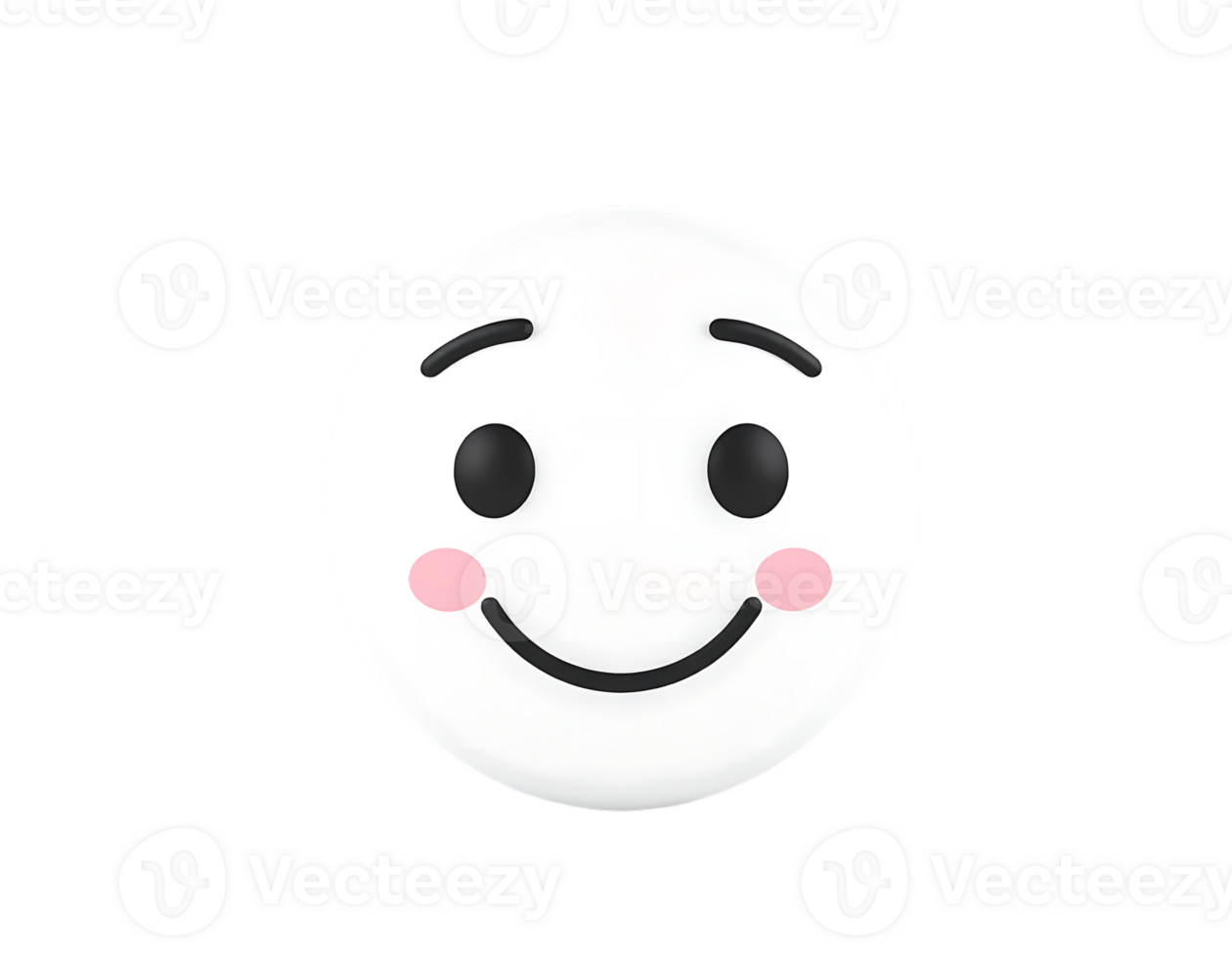 Smiling 3D Emoji with Blush png