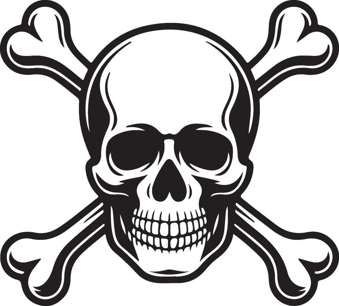 High resolution skull and crossbones icon design for digital use vector