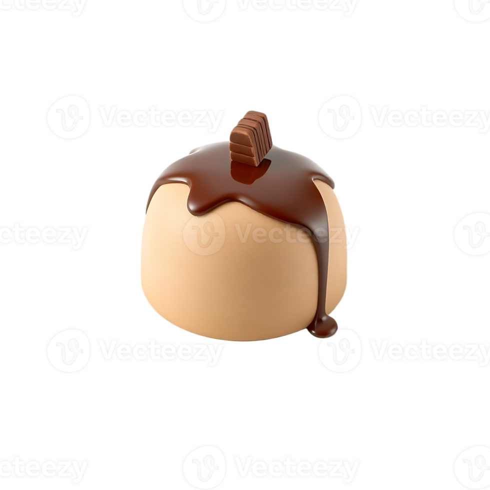 Chocolate Dessert Sphere with Candy Topping png