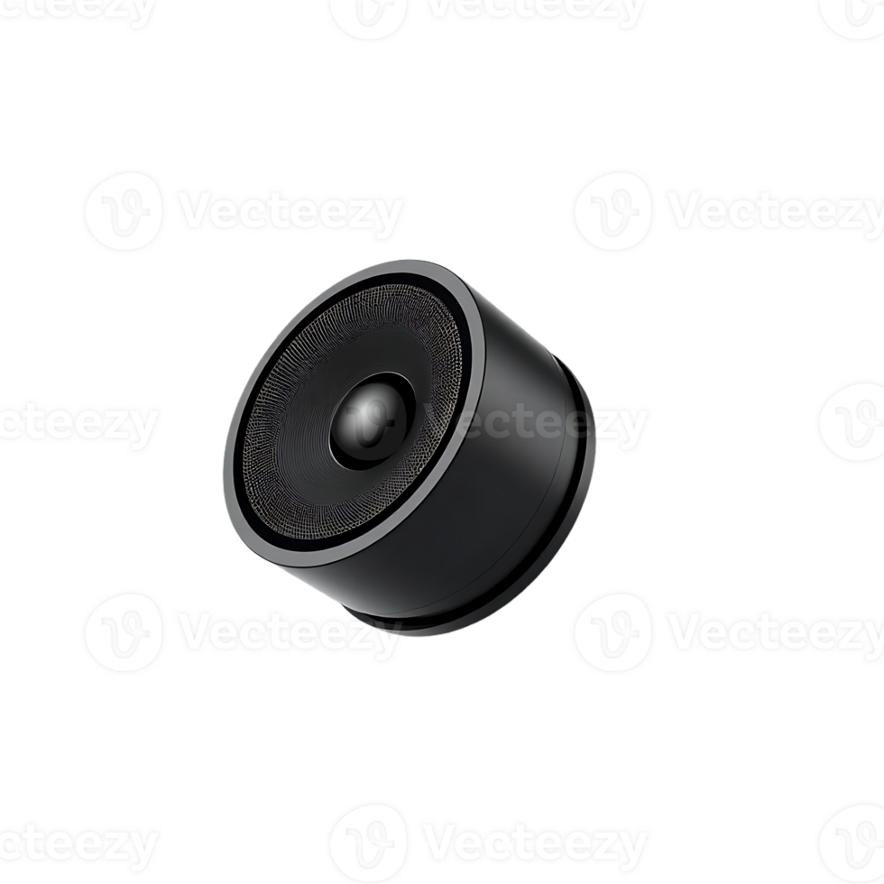 Black Cylindrical Wireless Speaker Isolated png