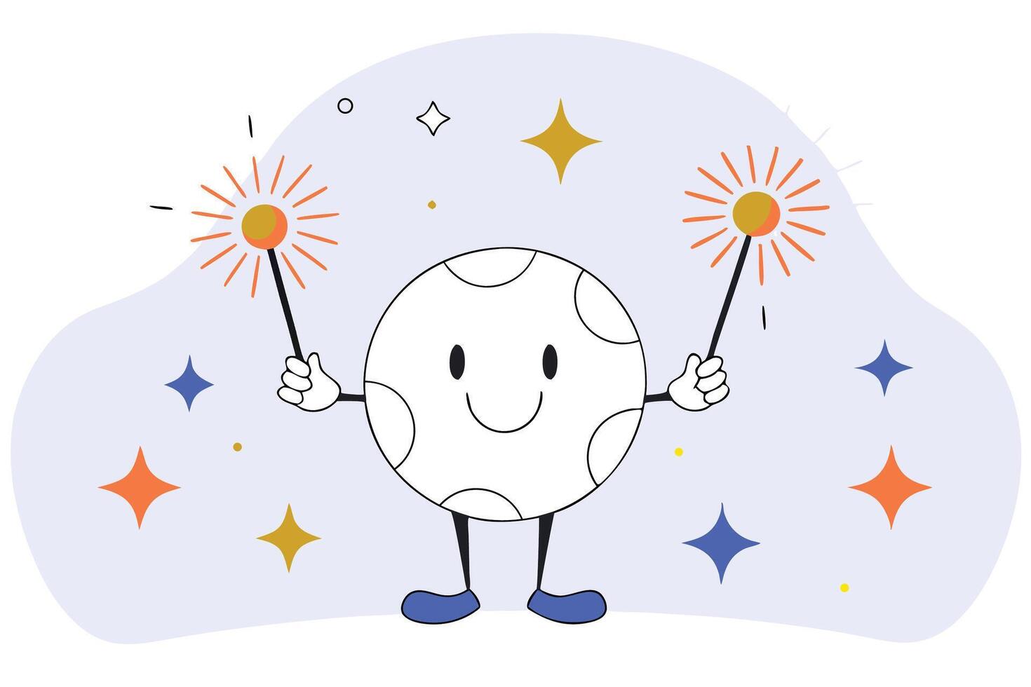 Happy Planet Earth Character with a Cute Face and Celebratory Pose Ideal for Eco Friendly Campaigns Global Events or Environmental Awareness Illustrations vector