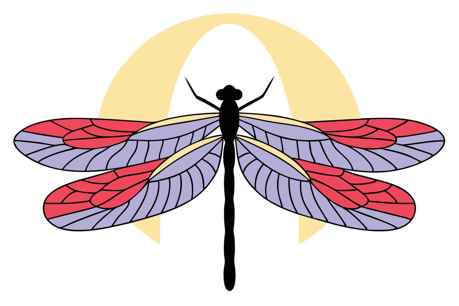 Vivid insect illustration of a dragonfly with rich colors and realistic wing texture perfect for nature focused designs eco branding and artistic science visuals vector
