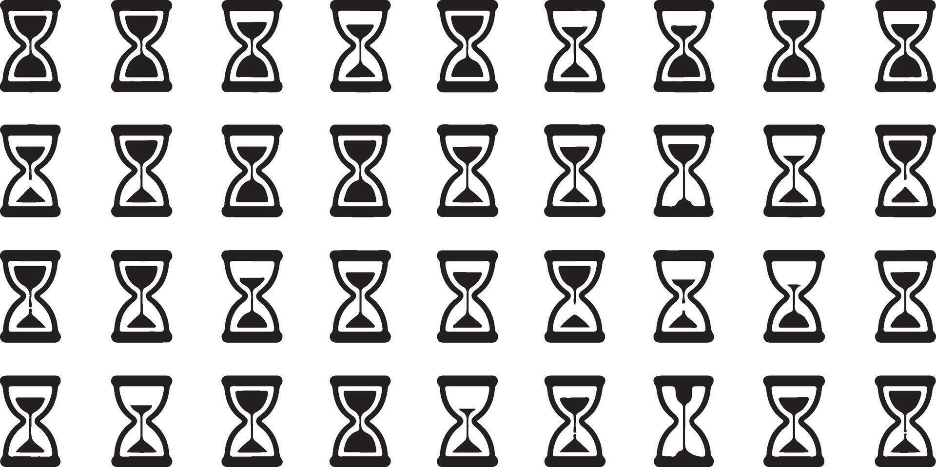 High quality hourglass icon set featuring a single detailed design crafted using professional typography and color palettes vector