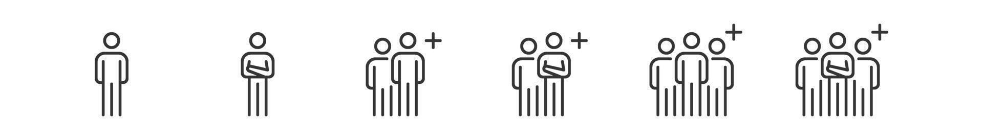 People Team Business Work Group Line Icons, , Symbol Perfect Design Simple Set For Using In Web Site Logo App UI Infographics Report vector