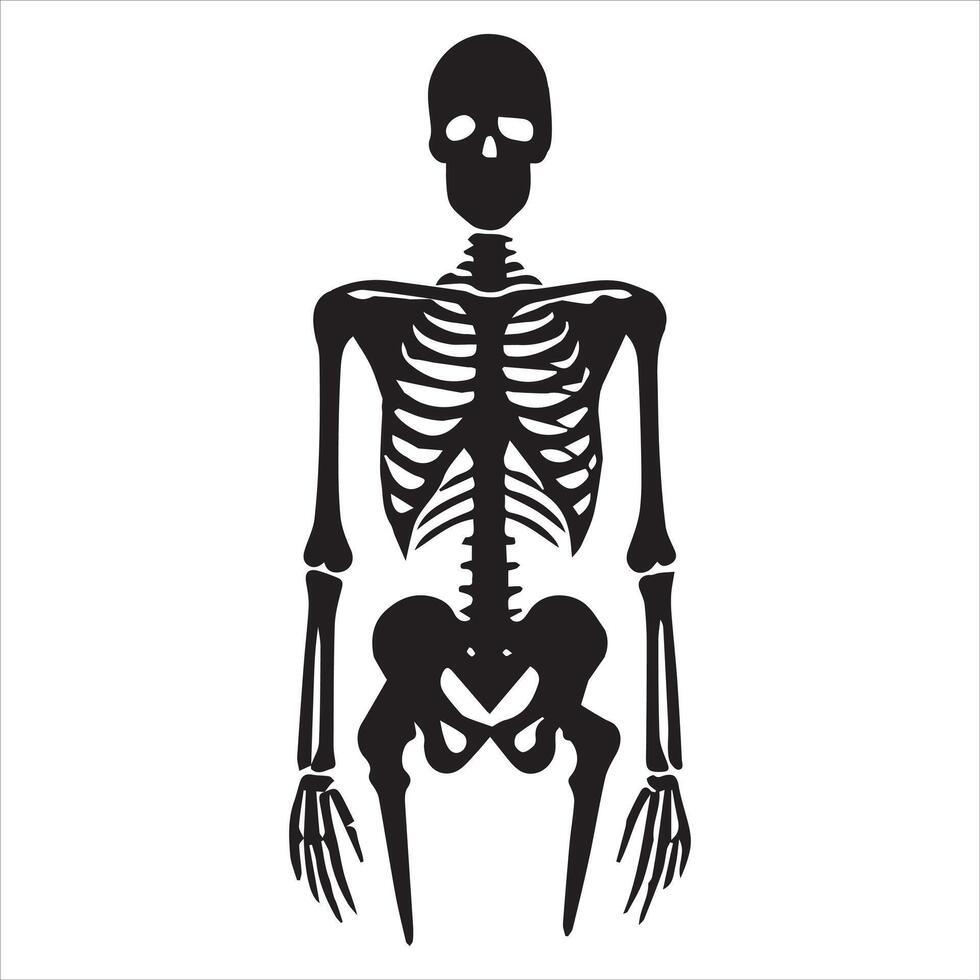 Skeleton Design Featuring a Soaring Bat Illustration vector