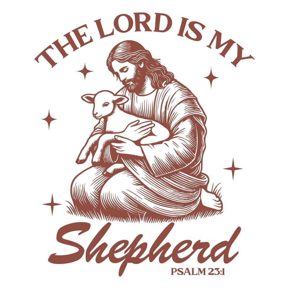 The lord is my shepherd vector