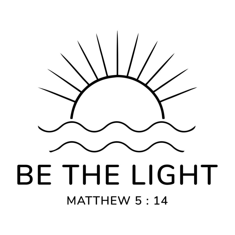 Be The Light Matthew Christian Typography T-shirt Design, The Lord Is My Shepherd Design vector